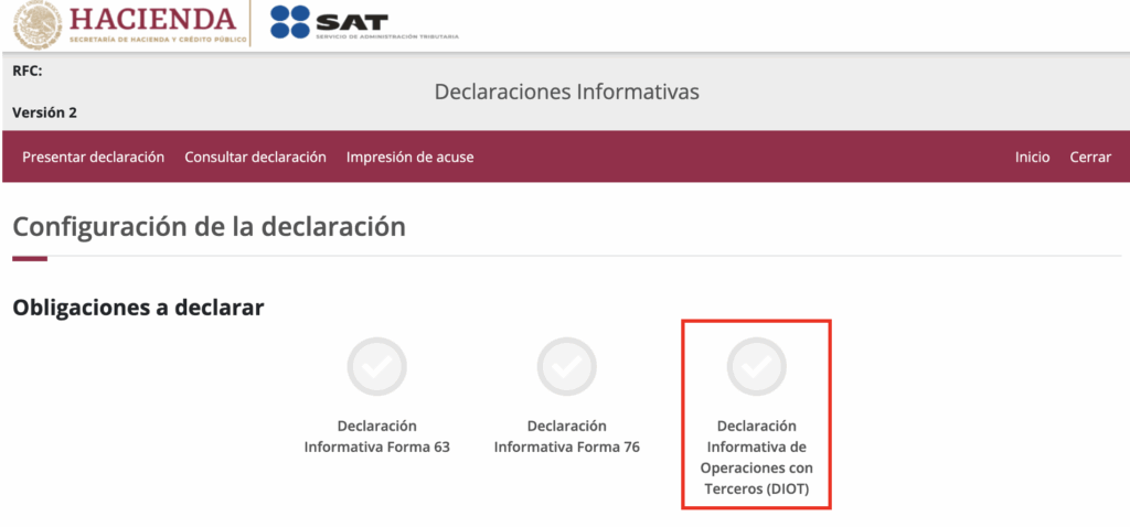 selecciona la tercera opcion diot