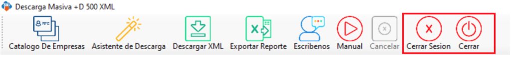 Da clic en Cerrar sesión para cambiar de contribuyente