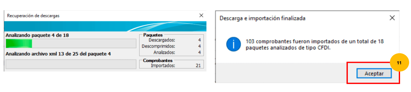 Barra de descarga
