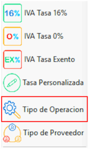 tipo de operacion