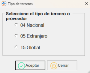 tipo de proveedor 2