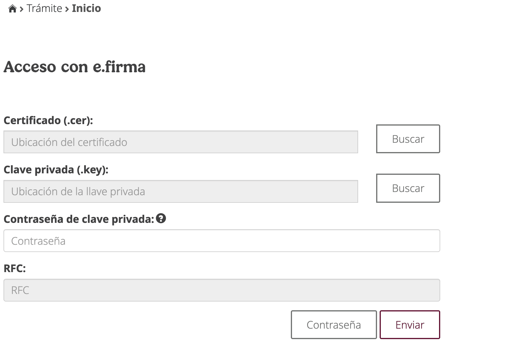 Acceso con e.firma